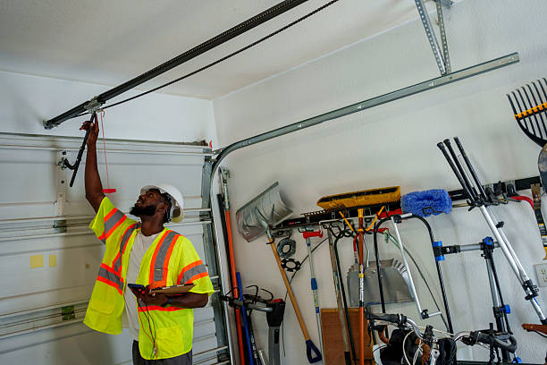 Professional Garage Door Roller Replacement technician working in North Middletown, NJ